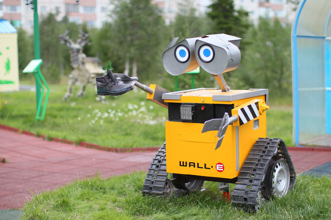 Робот Wall-E занимает центральное место в экспозиции Экопарка