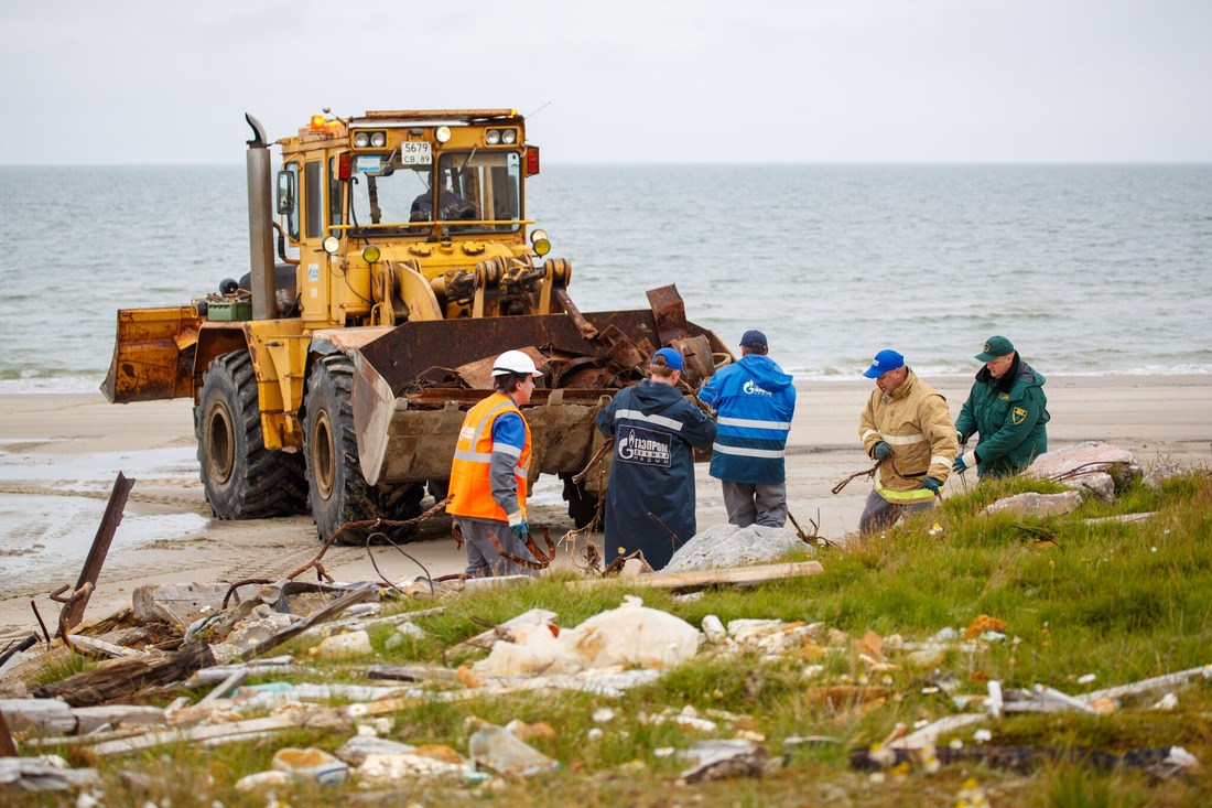 Очистка побережья Карского моря на Харасавэйском месторождении