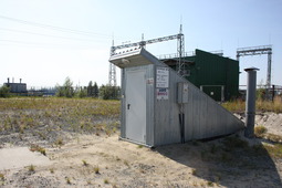 Защитное сооружение на газовом промысле месторождения Медвежье
