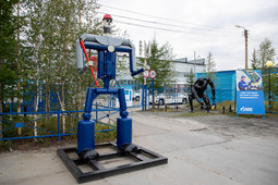 Накануне профессионального праздника работники «Газпром добыча Надым» украшают прилегающую территорию малыми архитектурными формами