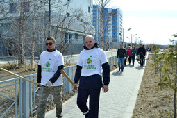 Сотрудники ООО «Газпром добыча Надым» вышли на уборку городских улиц