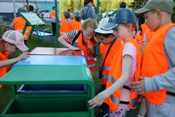 В Экопарке дети учатся раздельному сбору отходов
