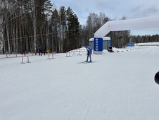 На лыжне спортсменка «Газпром добыча Надым» Азада Авазмуратова