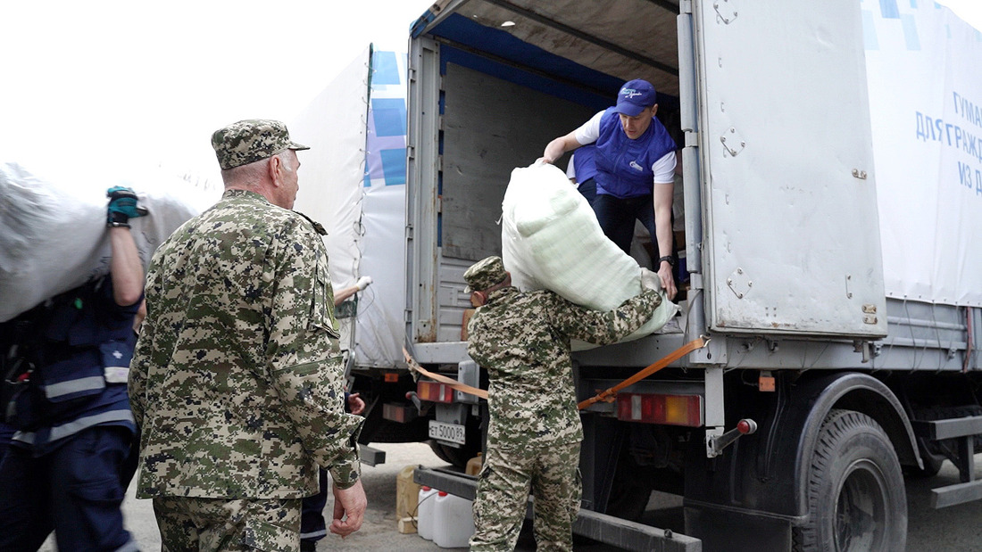 Общий объём гуманитарной помощи составил более 10 тонн