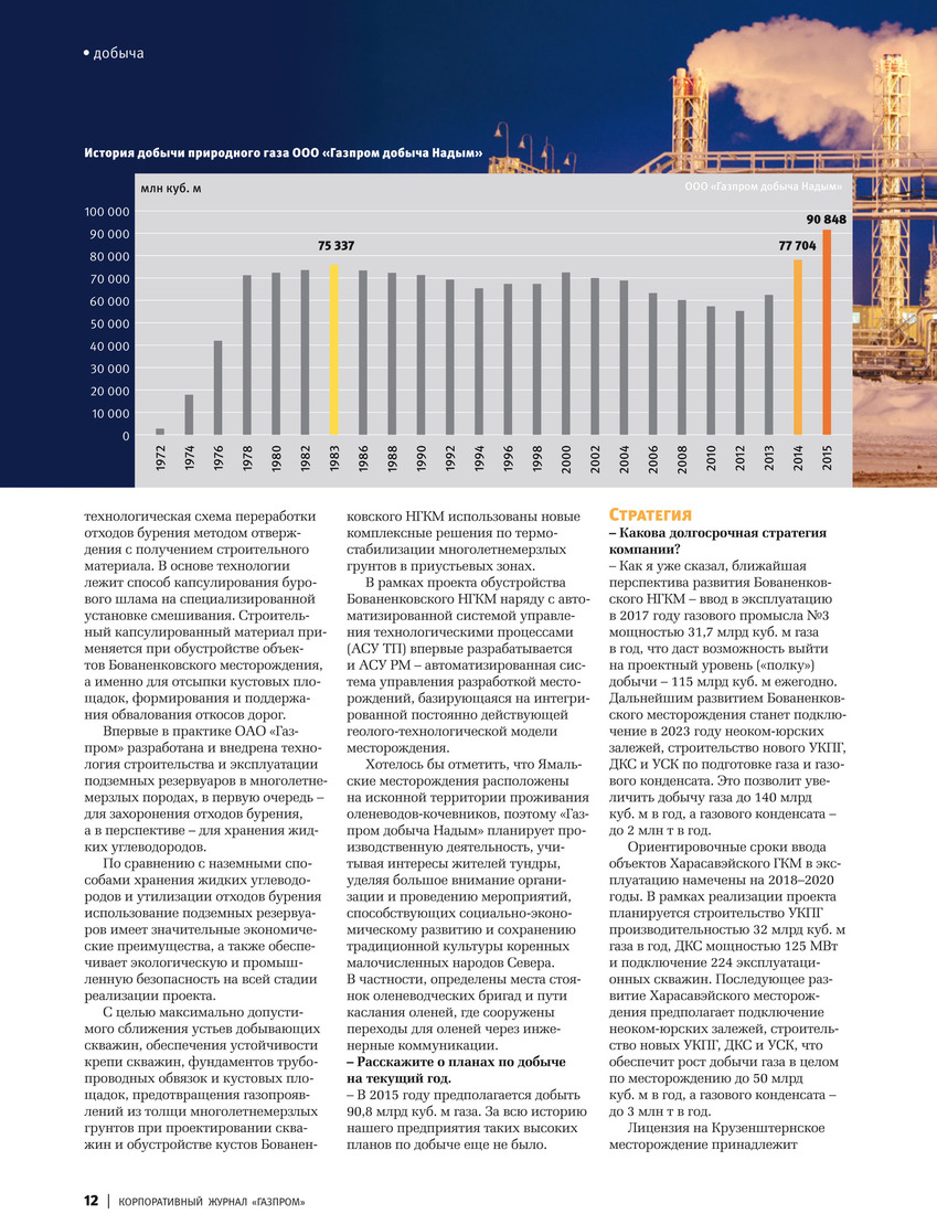 Рекордные показатели. Журнал «Газпром»