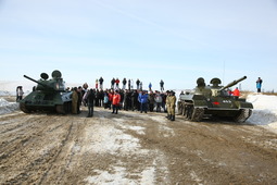5-й этап интерактивной инсталляции — танки Т-34 и Т-62