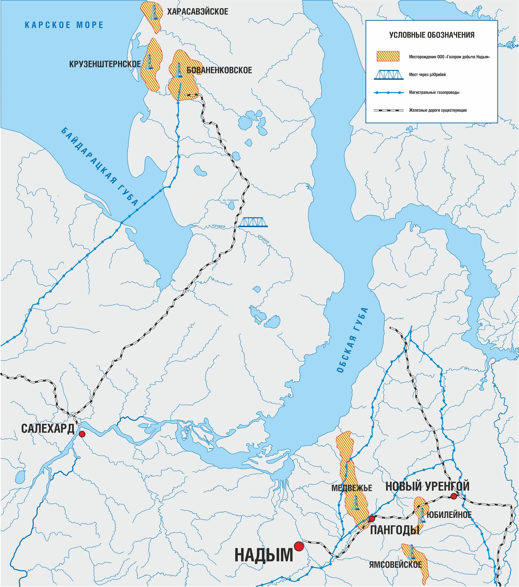 Расстояние ямбурга. Харасавэйское месторождение на карте Ямала. Уренгойское газовое месторождение на карте. Медвежье месторождение газа местонахождение.